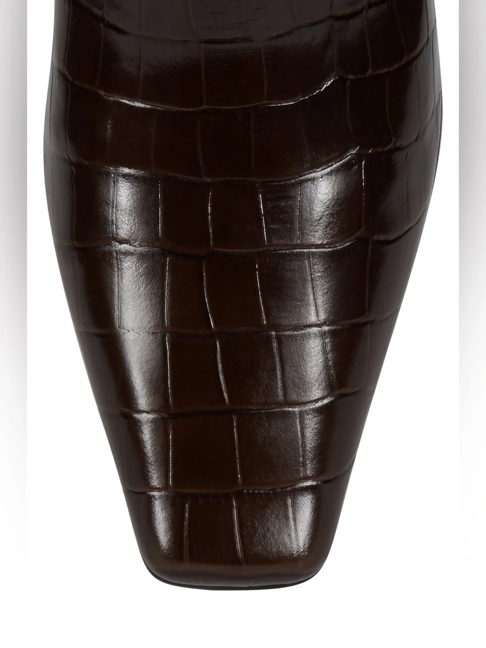 Jeffrey Campbell Passo Brown Croco Crocodile Knee High Boots Size 6